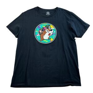 Bucees L Large T-Shirt Buc-ee’s Says Relax Black Graphic Short Sleeves Shirt